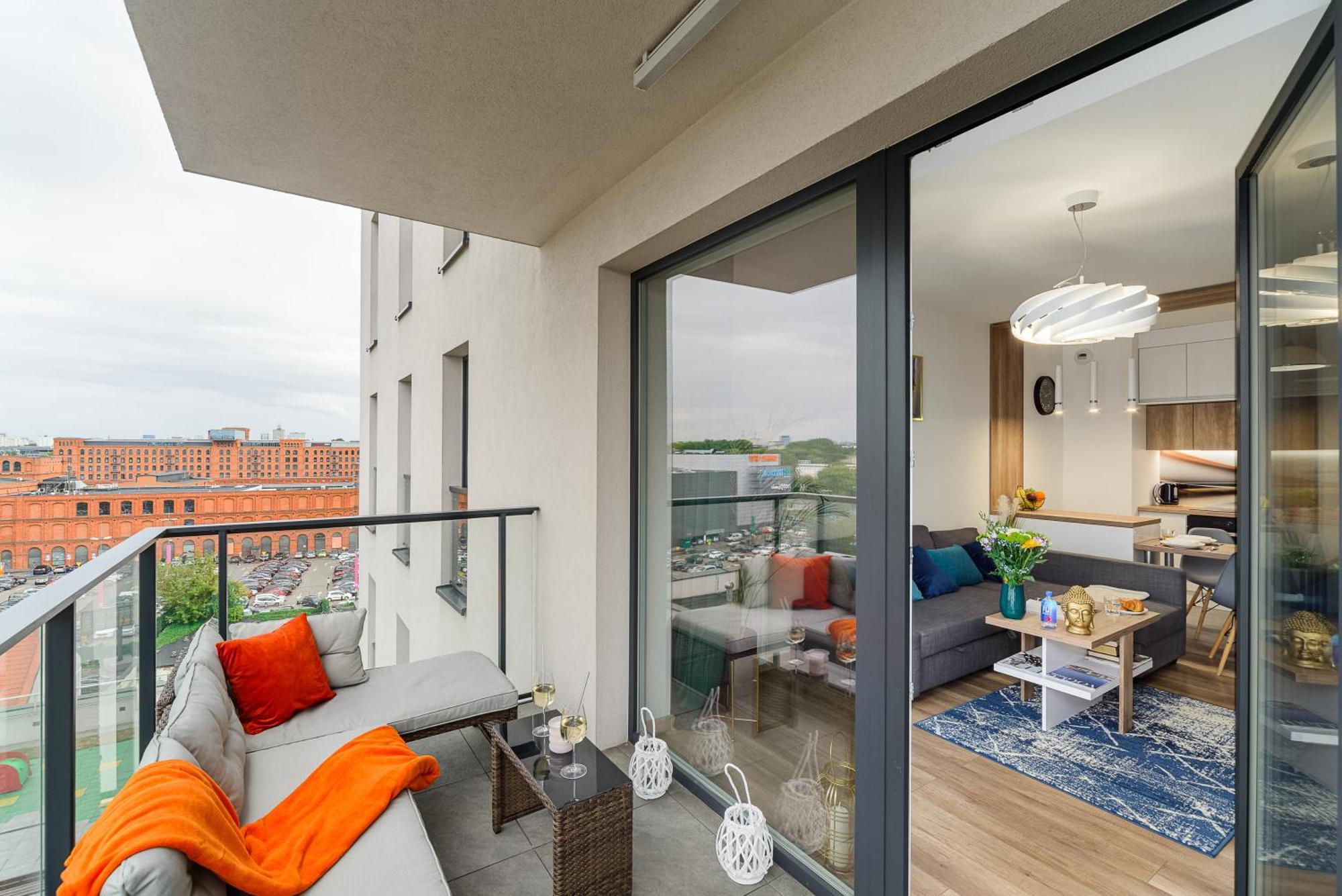 Lumina Stylish 3-Room Apart With Balcony Lodz  Ngoại thất bức ảnh